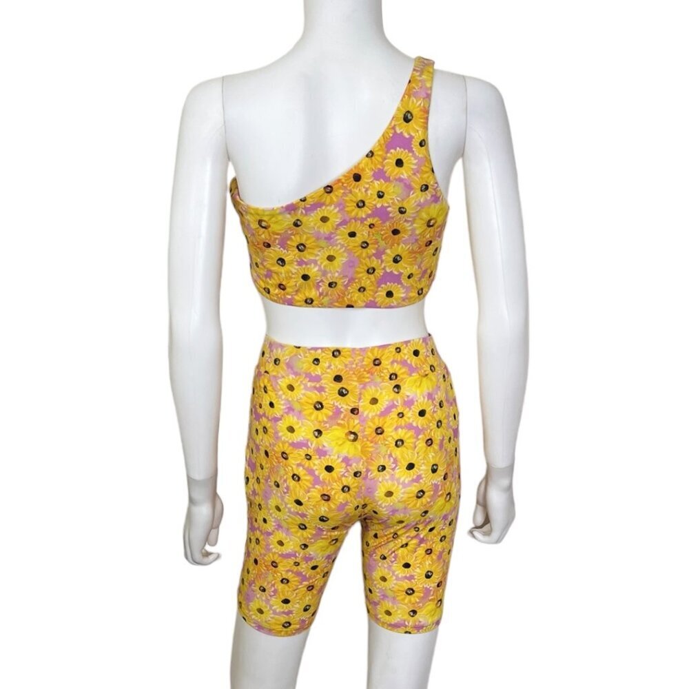 Zara Sunflower Biker Short Set - sz M/L - Picture 5 of 9